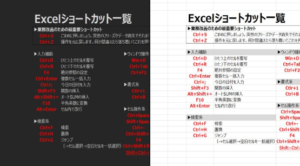 Excelのショートカット一覧を壁紙にしました Meganelog